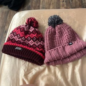 Columbia and North Face beanie